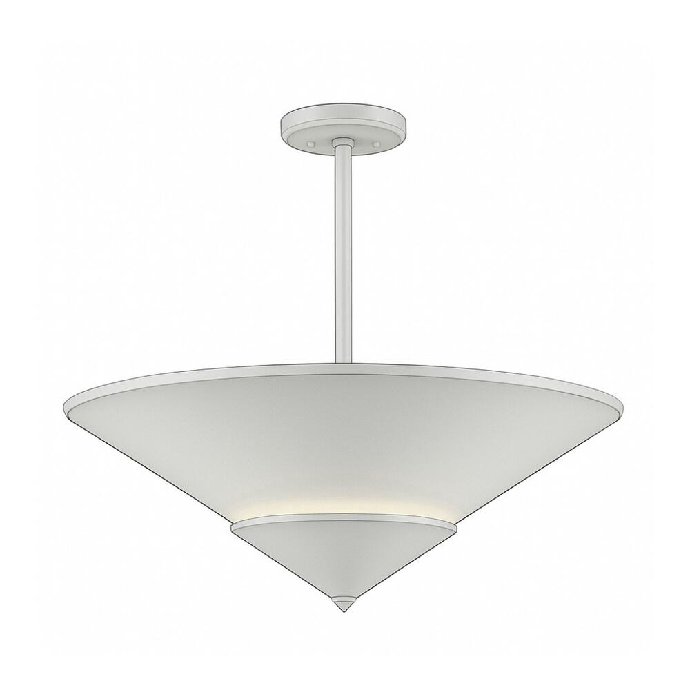 Progress Lighting Pinellas 25” Flush Mount 4Light White Plaster Luxe Industrial